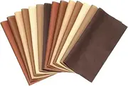 uxcell Cotton Fabric Bundles, 14 Pcs 10 x 10 Inch Fat Quarter Solid Color Precut Fabric Squares for Sewing Patchwork Quilting DIY Crafts, Brown