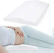 Forcanby Lumbar Support Pillow for Sleeping Memory Foam Pillow for Back Pain Relief - Side, Back and Stomach Sleepers- Triangle Wedge Bolster Pillow - Bed Rest Pillow (White)