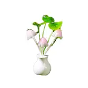 2Pcs Vase Mushrooms Leaves LED Dimming Night Light 7 Colors Changing Light Control Home Wall Decor Gift