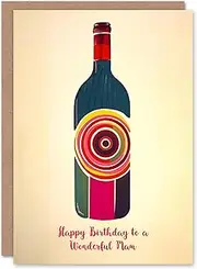 [Artery8] Mam Happy Birthday Card Fun Funky Wine Bottle Party Red White For Her Greeting Card