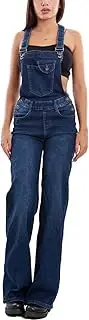 [Toocool] Palazzo CY-1072 Women's Dungarees Denim Trousers Jumpsuit, blue, Small