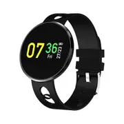 CF006H 0.96" IPS Color Screen Blood Oxygen Pressure Heart Rate Monitor Pedometer Smart Watch BLACK-BLACK COLOR