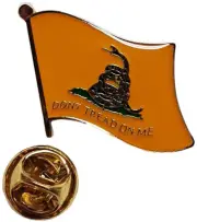 Wholesale Pack of 50 Gadsden Don't Tread On Me Flag Bike Hat Cap lapel Pin
