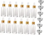 Healeved 24pcs Clear Glass Essential Oil Dropper Bottles Refillable Dispenser with Funnels for DIY Crafts Aromatherapy Perfumes and Cosmetics Leak Design for Precise Measurement