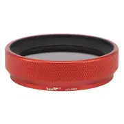 Lens Hood with UV Filter for Fujifilm X100V Camera fit Fuji Original Cap Red