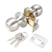 Bedroom Bathroom Keyed Oval Handle Round Door Knob Lock Lock Hardware