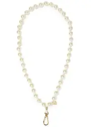 Maison Michel Paris Martine Faux Pearl hat Strap - Ivory ONE SIZE