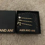 ALEX & ANI POSITIVITY HAIR PINS - SET OF 3 - SILVER - New In Box!