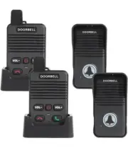 Wireless Doorbell, Full Duplex Two Way Intercom, 1000 Ft Range, Set Of 2