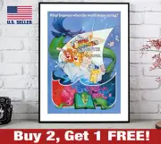 The Care Bears Movie Poster 18" x 24" Print 80s Retro Wall Art