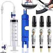 60 ml Bicycle Tubeless Sealant Injector Set, Bicycle Valve Tool Syringe, French Valve Core Set, Bicycle Syringe, with Presta Valve Core Removal Tool