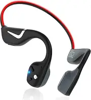 FANSAISI Open-Ear Bone Conduction Headphones, Sweat Resistant Wireless Earphones Sport Headsets for Workouts and Running with Night LED Strip & Long Battery Life 12Hrs - Built-in Mic IP67 Waterproof