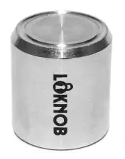Loknob Aluminum Tour cap 3/4" Silver - for amp, PA etc with 6mm splined shafts