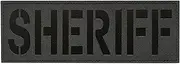 [SUVIYA] Large MC IR Infrared Sheriff Tactical Patch Police Patch (8.5x3 Inch, Black)