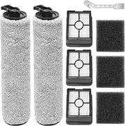 [DianSung] Brush Rollers Accessories for Bissell CrossWave HF3 3598N Wet and Dry Vacuum Cleaner Replacement Parts, 2 Brush Rolls + 3 Filters