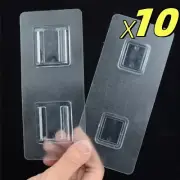 1~10PCS Reusable Self Adhesive Double-sided Hook 15kg Strong Suction Cup Buckle