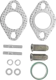 Amosfun Pipe Bolt Kit Spring Nut Split Flange Repair Manifold Gasket Kit for Motorbike