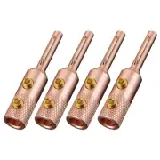 Banana Speaker Wire Cable Screw Plugs Connectors Screw Locking