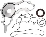 X AUTOHAUX Engine Timing Cover Gasket Set TCS46162 for Jeep Wrangler 2012-2017 Chain Case Cover Gasket Long-Lasting Sealing Rubber,Metal 1 Set Black,Silver Tone
