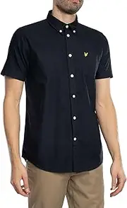 [LYLE & SCOTT] Men's Short Sleeved Oxford Shirt, Dark Navy