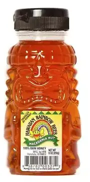 Rainbow Bees Macadamia Honey – Pure Raw Hawaiian Honey in Tiki Bottle