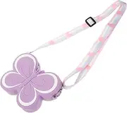 [Baluue] Fashionable Butterfly Silicone Purse for Cute Wallet Multi Functional Coin Wallet for Daily Use and Travel Eye Catching Design for Young