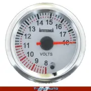 Autotecnica 52mm Gauge VOLTS White Face Changes colour multi colour