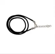 20 or 50 BULK pcs Black Cord Necklaces, 18 inches Pre-made - US Seller - BK859