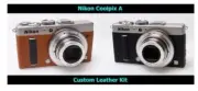 Camera Replacement Skin Leather w/VIDEO instruction【Nikon Coolpix A】From Japan