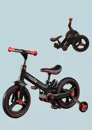 Kid's 4 in 1 Balance Bike,Bicycle with Optional Training Wheels and/or Parent Ha