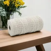 3MM Braided Macrame Cord | NATURAL | 100% Pure Cotton Melbourrne Australia