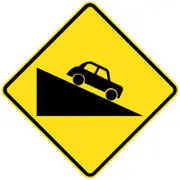 Steep Descent (Symbolic) Sign - 600x600mm