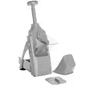 Kitchen HQ XL Vertical Mandoline Slicer, Chopper, Grater- Gray