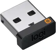 Logitech USB Unifying Receiver, 2.4 GHz Wireless Technology, USB Plug Compatible with All Logitech Unifying Devices Like Wireless Mouse and Keyboard, PC/Mac/Laptop - Black