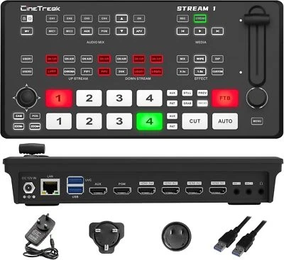 Cinetreak Stream 1 Professional Multi Video Switcher Live Streaming PTZ Control