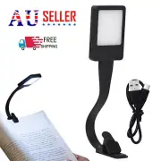 New Rechargeable LED Book Reading Book Light Clip on Bed 3-level Brightness Lamp