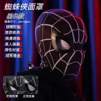 在飛比找蝦皮購物優惠-台灣出貨 蜘蛛人頭套 手動立體頭盔眼睛會眨面具可動眨眼 蜘蛛