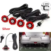 4 Parking Sensors Car Auto Backup Reverse Rear Radar System Alert Alarm Silver (for: Renault)