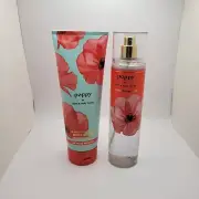 Bath And Body Works Poppy Body Mist & Body Cream Set