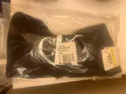 new calvin klein bra black white logo low impact racerback retro bralette $38 m