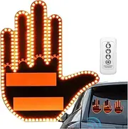 Car Finger Light with Remote,LED Finger Light for Car with Remote,Hand Gesture Light for Car,Fun Car Accessories with 3 Modes, Ideal Gift for Drivers(Orange)