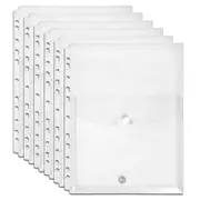 6PK Marbig A4 Binder Wallet Top Open Pocket Sleeve/Sheet Document Organiser Clr