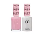 DND Nail Gel & Lacquer DUO -#555 Peach Fuzz - Quick Curing - 0.5oz each