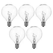 5PCS E12 Fragrance Wax Diffuser Lamp 25W Dimmable Globe Clear Light Bulb [JKW] transparent color 7.00X5.00X5.00CM