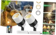 LED Spot Lights Indoor, 5W Dimmable Up Lighting with Remote Control & Timer,