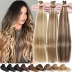 Nano Ring Tip Russian Remy Human Hair Extensions Micro Loop Bead Real Hair Thick