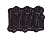 666 Hail Satan Number Beast Antichrist Patch for VELCRO BRAND Hook Fasteners
