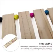 Bird Swing Ladder Bird Perch Toy Bird Chewing Toys Bird Wooden Ladder