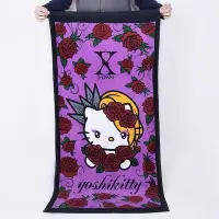 在飛比找Yahoo!奇摩拍賣優惠-[現貨]凱蒂貓 feat. X Japan 浴巾 yoshi