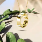 Ring Pendant Necklace Embellished With SWAROVSKI® Crystals